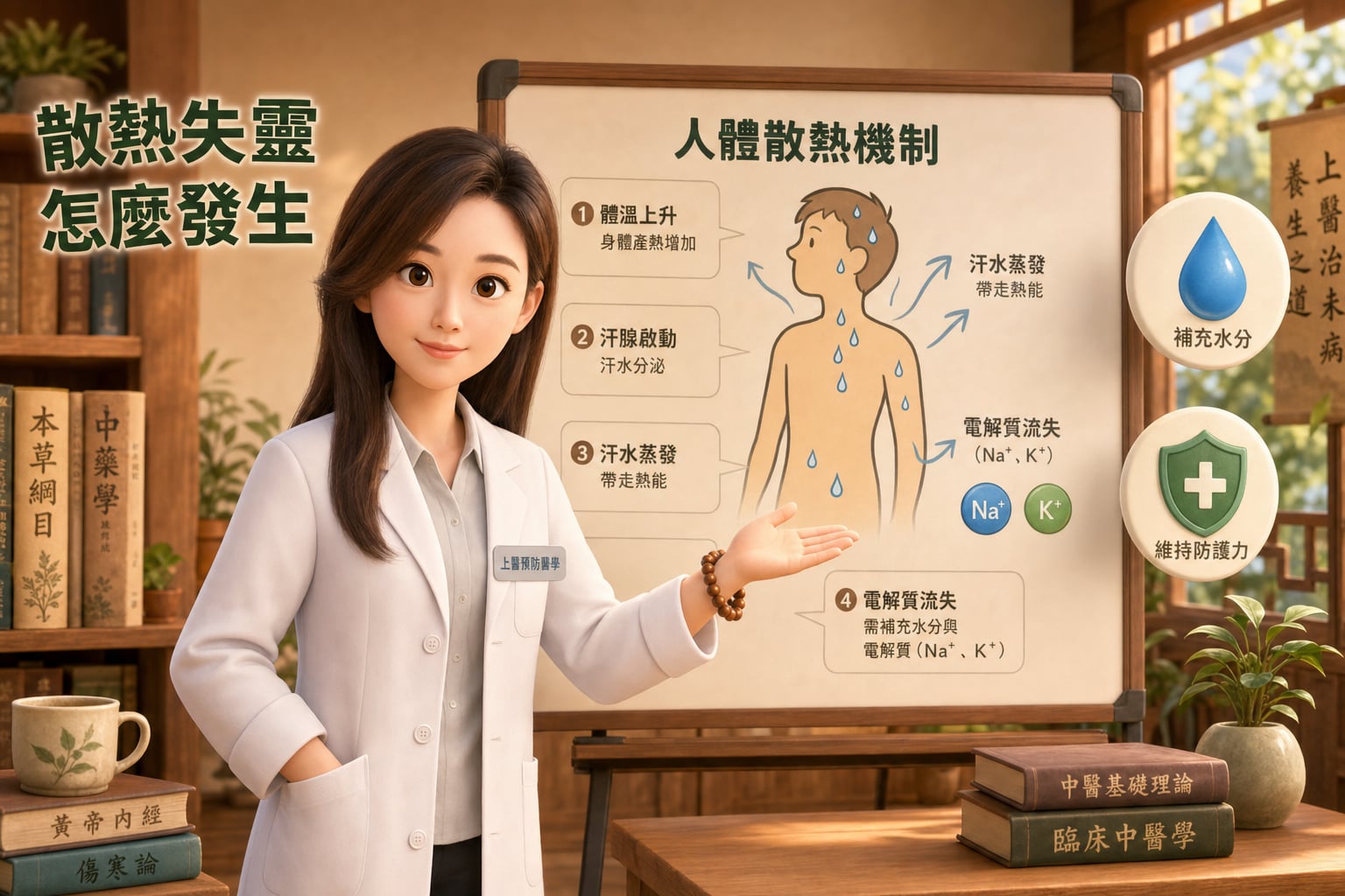 段落插圖：段落2：身體如何散熱與失衡機制