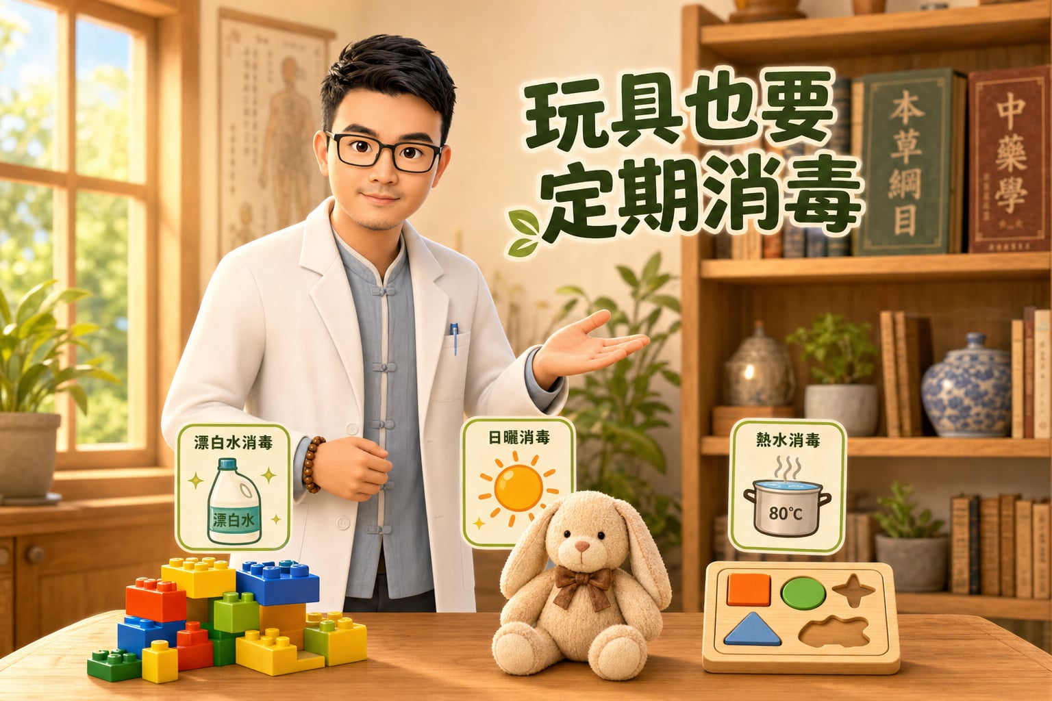 段落插圖:段落2:玩具與環境消毒,哪些做法真的有用?