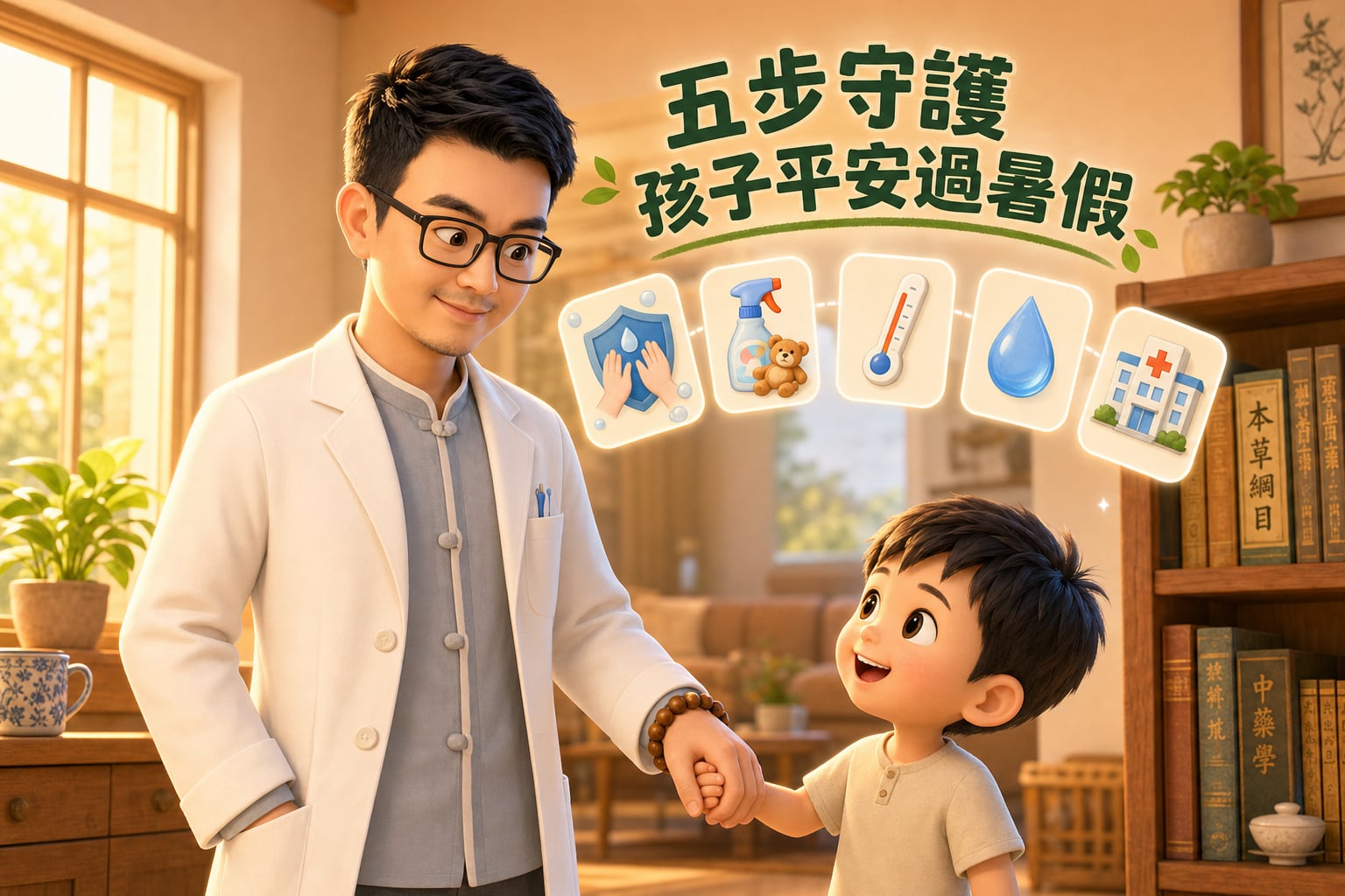 段落插圖:結論:做好5步,讓孩子平安過暑假