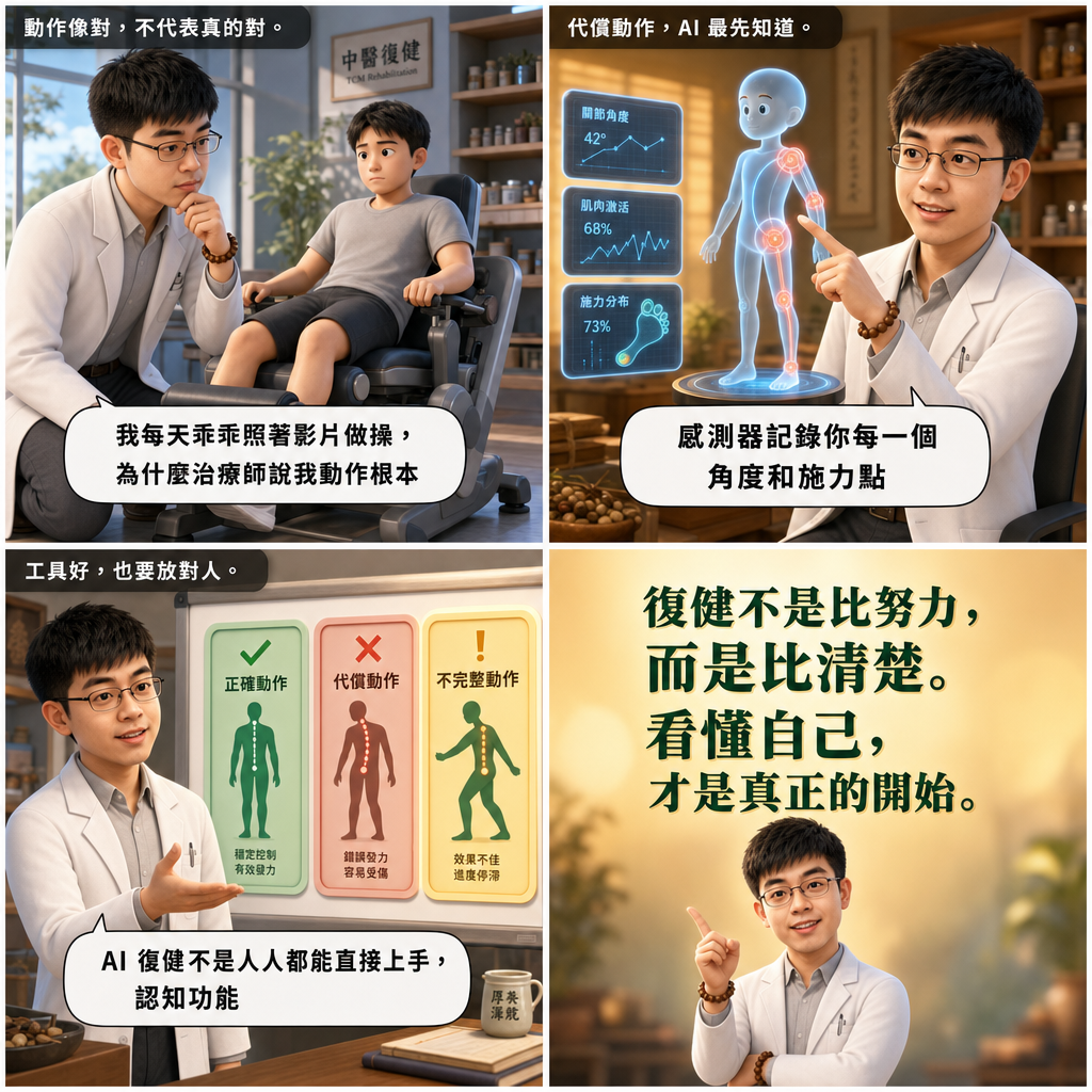 AI 復健時代來了:中風骨折後,我用智慧醫療幫病人恢復更快 4 格漫畫